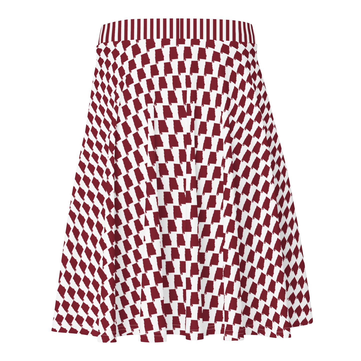 Alabama (In Cardinal Color) Skater Skirt