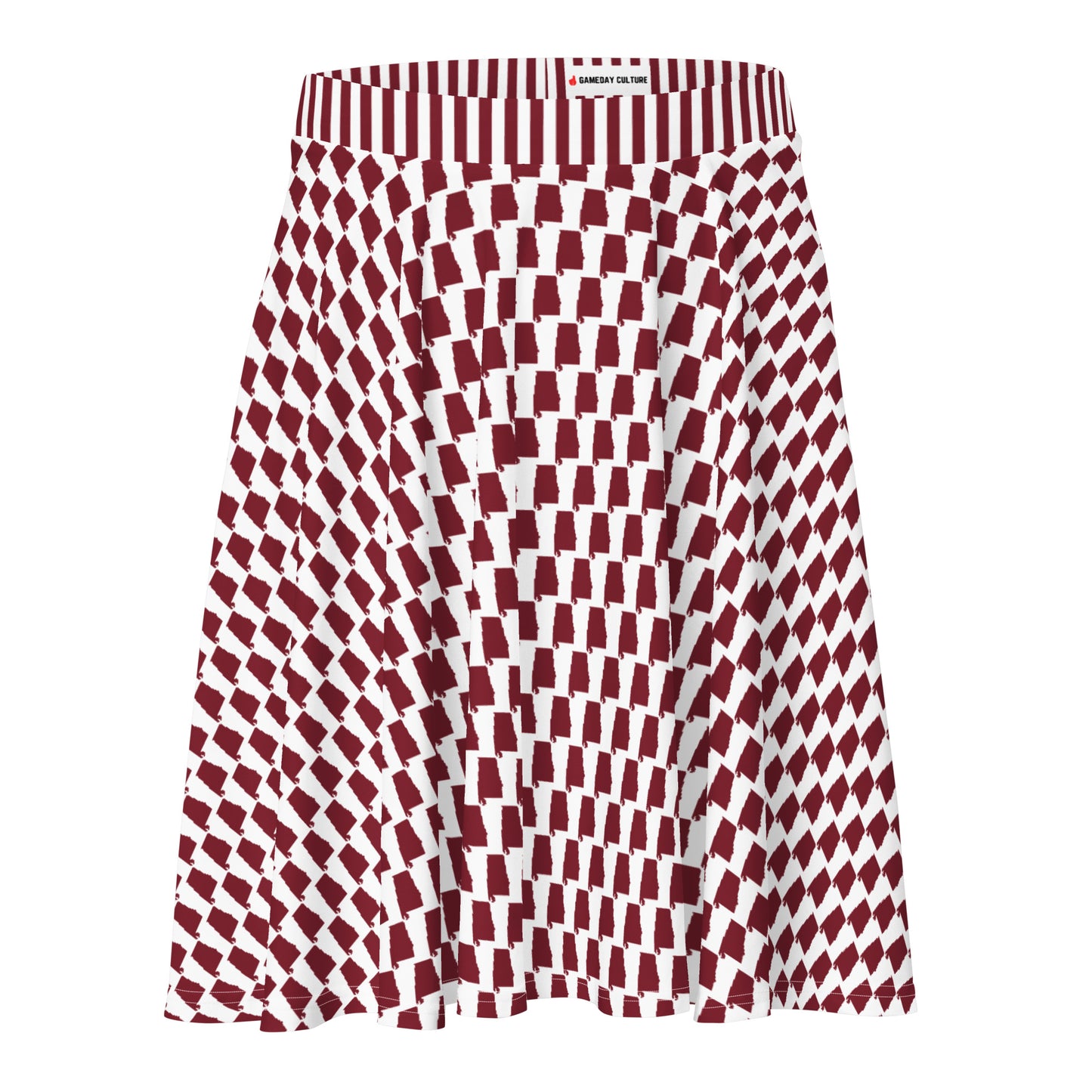 Alabama (In Cardinal Color) Skater Skirt