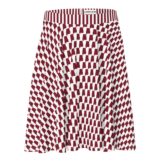 Alabama (In Cardinal Color) Skater Skirt