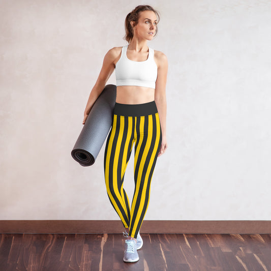 Black and Gold Gameday Culture - Yoga Leggings