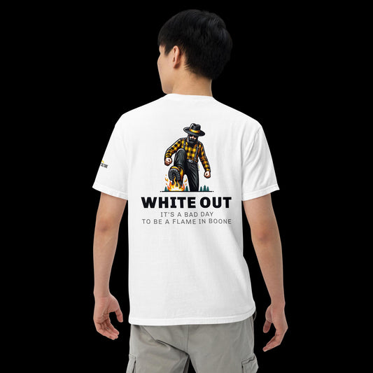 WHITE OUT GameDay T-Shirt Liberty vs. AppSt Sept 28 - Unisex garment-dyed heavyweight t-shirt