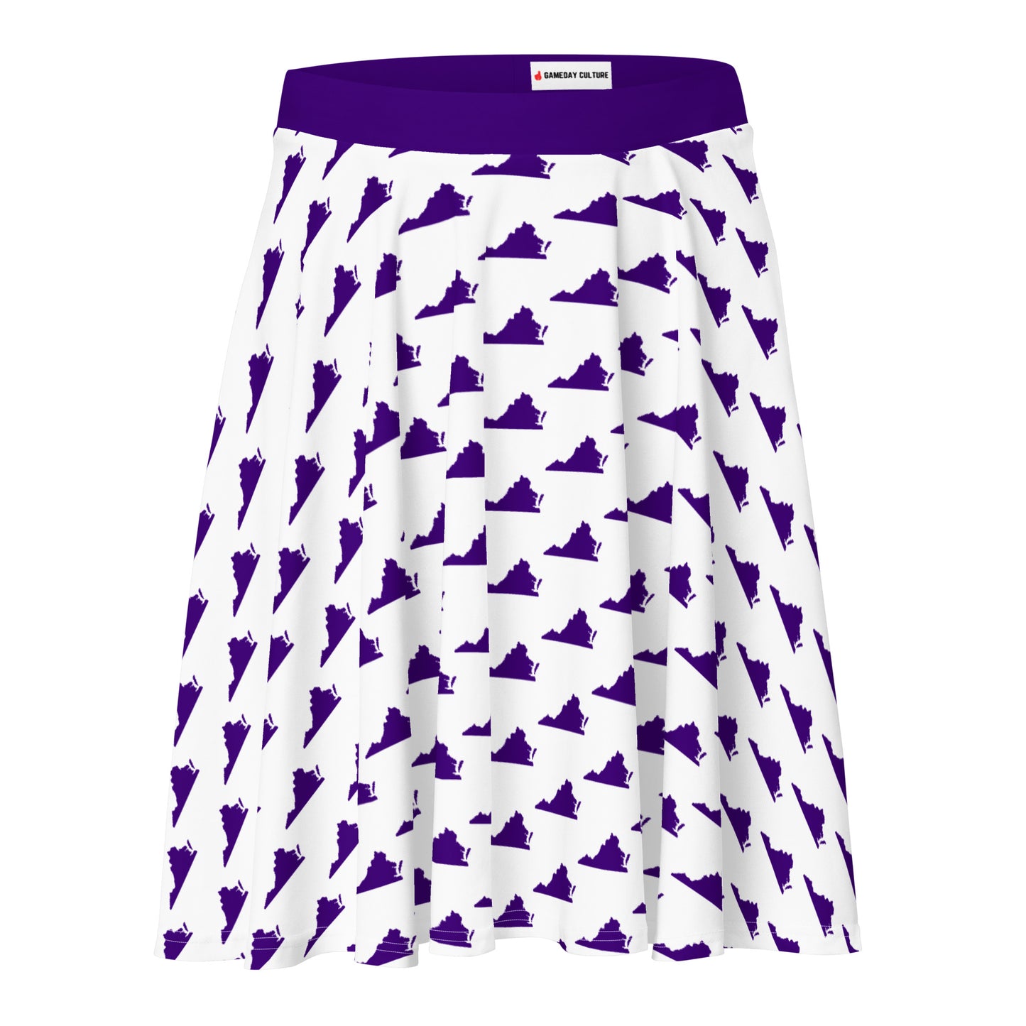 Virginia (Purple and White) - Skater Skirt